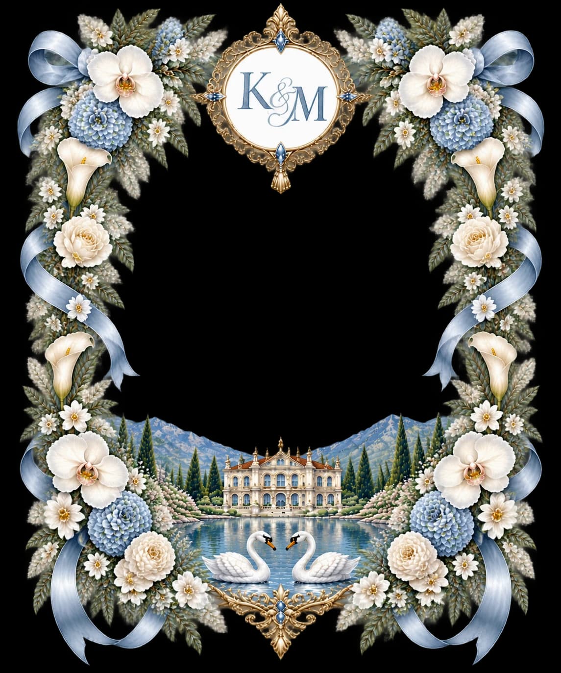 Wedding invitation frame